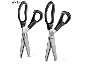 Listing 3 of 9 for 23.5cm Pinking Shears Stainless Steel Dressmaking Scissor Serrated Scalloped