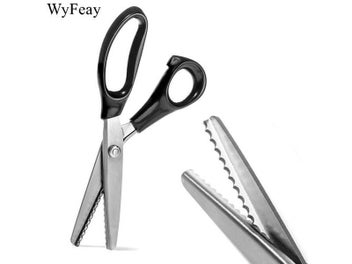 Listing 4 of 9 for 23.5cm Pinking Shears Stainless Steel Dressmaking Scissor Serrated Scalloped