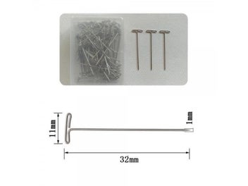 Listing 1 of 7 for 100pcs/lot T Pins For Craft Jewelry Knitting Sewing Crafting T-pins For Holding