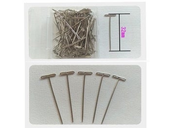 Listing 2 of 7 for 100pcs/lot T Pins For Craft Jewelry Knitting Sewing Crafting T-pins For Holding