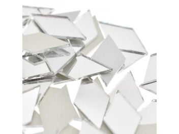 Listing 1 of 8 for High Quality 100Pcs Glass Mirror Mosaic Tiles Bulk Diamond Shape For Wall
