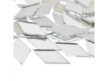 Listing 4 of 8 for High Quality 100Pcs Glass Mirror Mosaic Tiles Bulk Diamond Shape For Wall