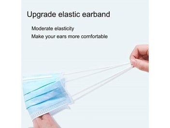 Listing 5 of 7 for In Stock 10/50PCS Mask Disposable Face Mask Black Nonwove 3 Layers Mouth Mask