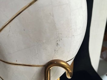 Listing 8 of 17 for Vintage Large Nautilus Tessellated Stone Sculpture On Stand