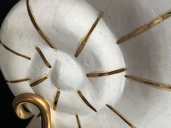 Listing 17 of 17 for Vintage Large Nautilus Tessellated Stone Sculpture On Stand