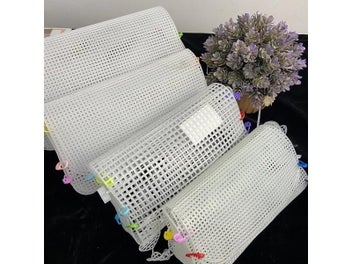 Listing 4 of 9 for Plastic Mesh Cloth For Bag Making DIY Handcraft Bags Weaving Material Latch