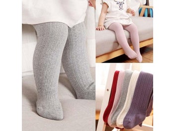 Listing 5 of 12 for Spring Newborn Baby Girl Solid Color Knitted Stocking Soft Cotton Warm