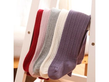 Listing 9 of 12 for Spring Newborn Baby Girl Solid Color Knitted Stocking Soft Cotton Warm