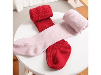 Listing 10 of 12 for Spring Newborn Baby Girl Solid Color Knitted Stocking Soft Cotton Warm