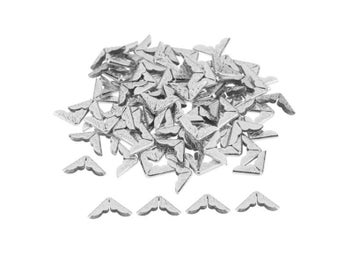 Listing 1 of 9 for 100pcs Tone Scrapbooking Albums Corner Protectors Card File Menu Metal Book