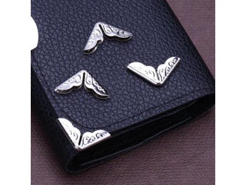 Listing 4 of 9 for 100pcs Tone Scrapbooking Albums Corner Protectors Card File Menu Metal Book