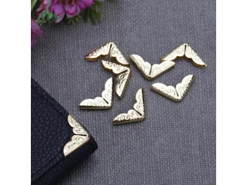 Listing 6 of 9 for 100pcs Tone Scrapbooking Albums Corner Protectors Card File Menu Metal Book