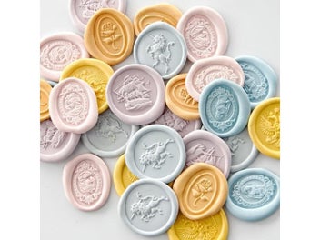 Listing 4 of 9 for 100 PCs Seal Stamp Wax Literary Invitation Wedding Birthday Invitation Seal Wax