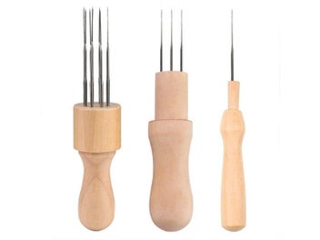 Listing 3 of 9 for RORGETO Wool Felting Needles Awl Craft DIY Tools Solid Wooden Handle Holder