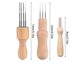 Listing 4 of 9 for RORGETO Wool Felting Needles Awl Craft DIY Tools Solid Wooden Handle Holder