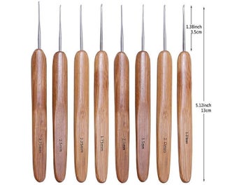 Listing 4 of 8 for LMDZ 20pcs Bamboo Crochet Hooks Set Knitting Needles Weave Tools Yarn