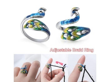 Listing 4 of 9 for New Hot Adjustable Crochet Ring Knitting Loop Crochet Loop Knitting Accessories