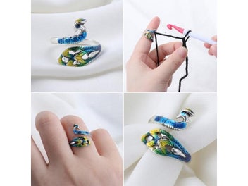 Listing 6 of 9 for New Hot Adjustable Crochet Ring Knitting Loop Crochet Loop Knitting Accessories