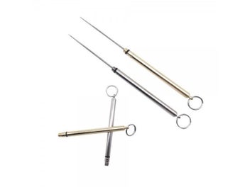 Listing 4 of 7 for Silver Color Titanium Pocket Toothpick Holder Reusable Toothpick With