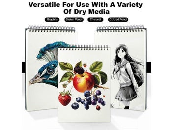 Listing 7 of 9 for 9" X 12" Sketch Book Top Spiral Bound Sketch Pad 100 Sheets 68lb/100gsm Drawing