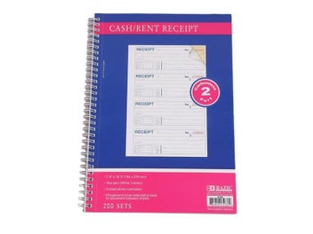 Listing 3 of 9 for Spiral Receipt Book Spiral Money Rent Receipt Book With Print 200 Sets Of