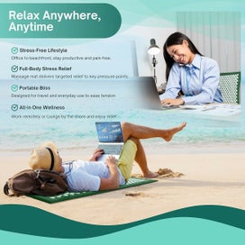 Listing 6 of 6 for Fitness Acupressure Mat and Pillow Set