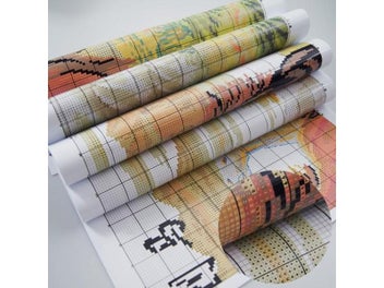 Listing 7 of 9 for JoySunday Beautiful Snow Cross Stitch Kits Forest Sunset Snow DIY Handmade