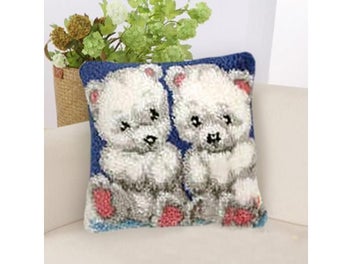 Listing 5 of 9 for 3D Segment Embroidery Pillow Latch Hook Animal Series DIY Wool Latch Hook Rug