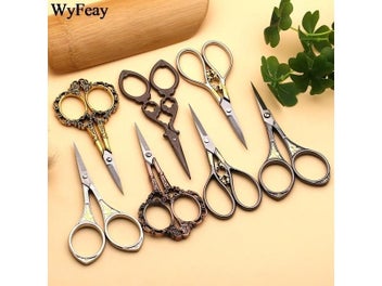 Listing 3 of 9 for Small Vintage Antique Retro Scissors For Cutting Embroidery Sewing Cross Stitch