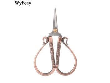 Listing 4 of 9 for Small Vintage Antique Retro Scissors For Cutting Embroidery Sewing Cross Stitch