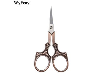 Listing 5 of 9 for Small Vintage Antique Retro Scissors For Cutting Embroidery Sewing Cross Stitch