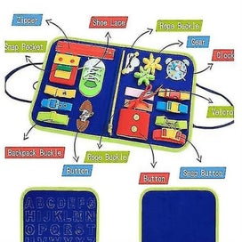 Listing 2 of 3 for Busy Board, 20 In 1 Toddlers Toys Sensory Activity Board For Learning Fine Motor