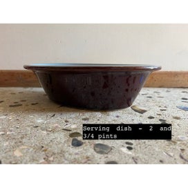 Listing 6 of 7 for Denby 'Homestead Brown' 2 casserole dishes w lids, and 1 vege serving dish