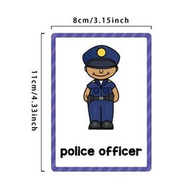 Listing 4 of 9 for Occupations Montessori English Word Learning Flash Cards for Kids