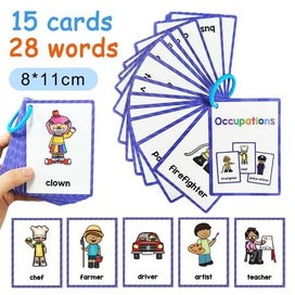Listing 6 of 9 for Occupations Montessori English Word Learning Flash Cards for Kids