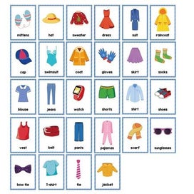 Listing 7 of 8 for Clothes Montessori English Word Learning Flash Cards for Kids