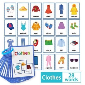 Listing 8 of 8 for Clothes Montessori English Word Learning Flash Cards for Kids