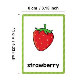 Listing 4 of 9 for Fruit Vegetable Montessori English Word Learning Flash Cards
