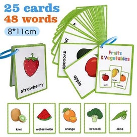 Listing 1 of 9 for Fruit Vegetable Montessori English Word Learning Flash Cards