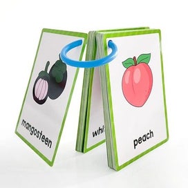 Listing 9 of 9 for Fruit Vegetable Montessori English Word Learning Flash Cards