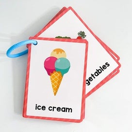 Listing 5 of 10 for Food Montessori English Word Learning Flash Cards for Kids