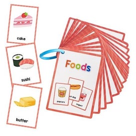 Listing 1 of 10 for Food Montessori English Word Learning Flash Cards for Kids