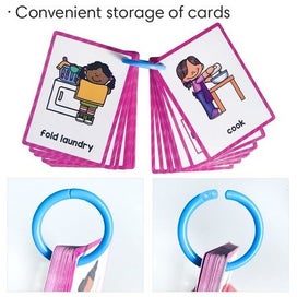 Listing 3 of 10 for Daily Routines Montessori English Word Learning Flash Cards