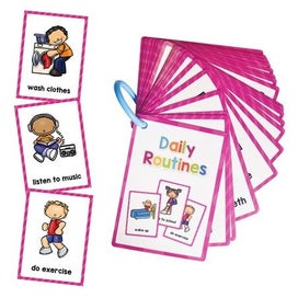 Listing 1 of 10 for Daily Routines Montessori English Word Learning Flash Cards