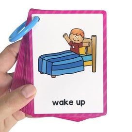 Listing 9 of 10 for Daily Routines Montessori English Word Learning Flash Cards