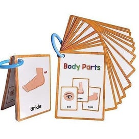 Listing 1 of 10 for Body Part Montessori English Word Learning Flash Cards for Kids