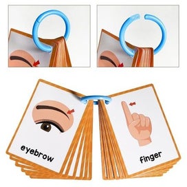 Listing 6 of 10 for Body Part Montessori English Word Learning Flash Cards for Kids