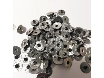 Listing 4 of 8 for 100Pcs/lot Craft DIY Metal Candle Wick Sustainers Carry Holders Tabs Tool