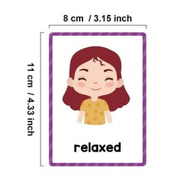 Listing 3 of 10 for Emotions Montessori English Word Learning Flash Cards for Kids