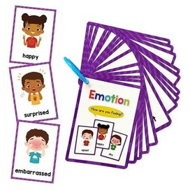 Listing 7 of 10 for Emotions Montessori English Word Learning Flash Cards for Kids